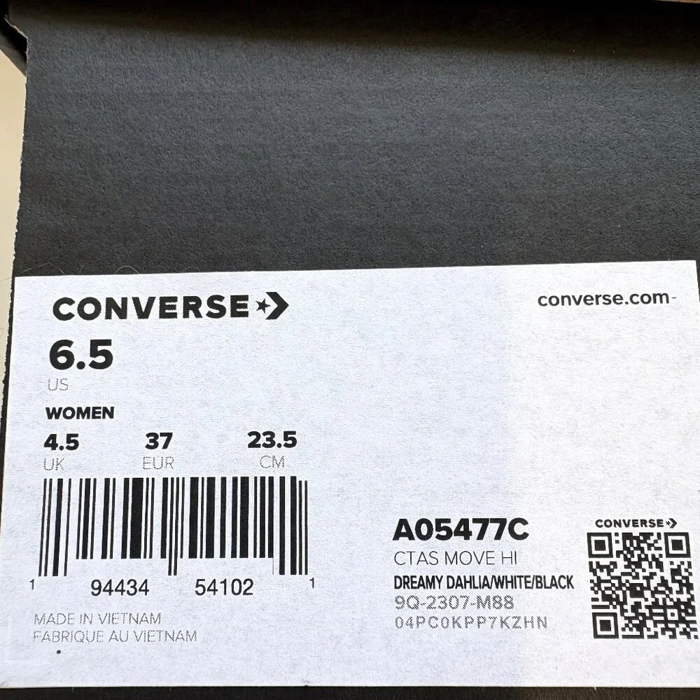Converse Chuck Taylor All Star Move Hi Platform Sneakers CTAS Seasonal Dahlia